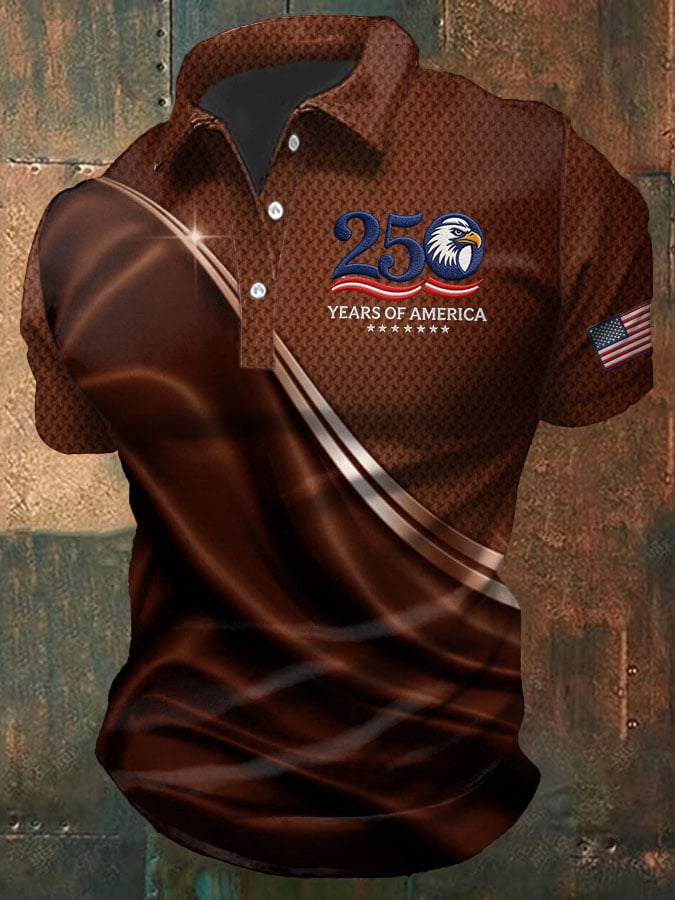 Men's Casual Printed Polo Shirt