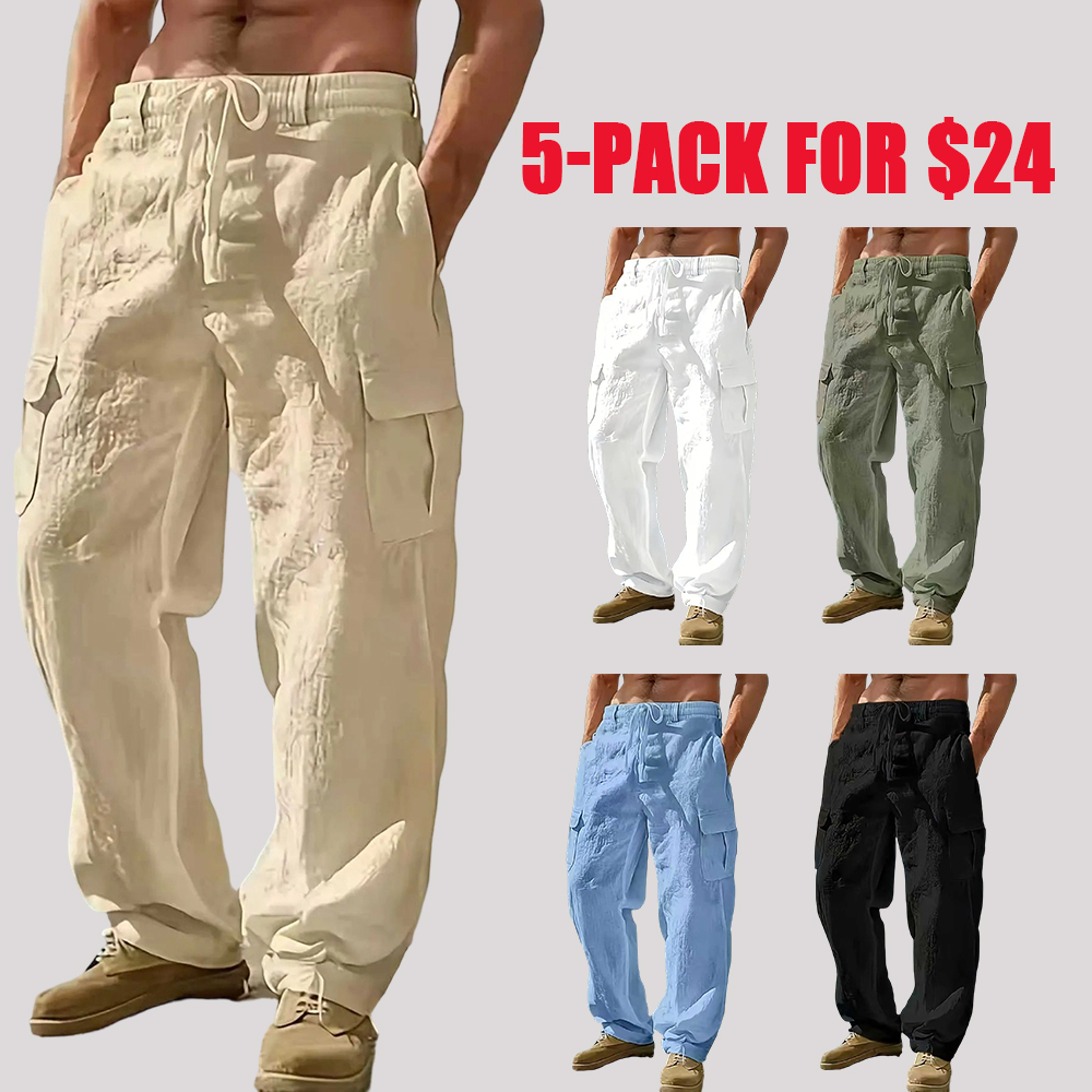 2026 Fashion Comfy Men's Linen Cargo Pants