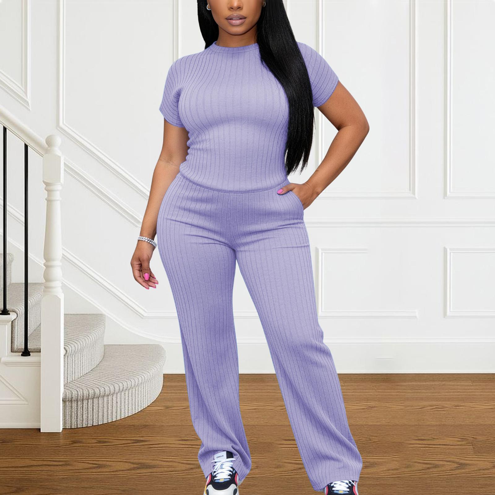 Women's Four-Season Rib-Knit Set