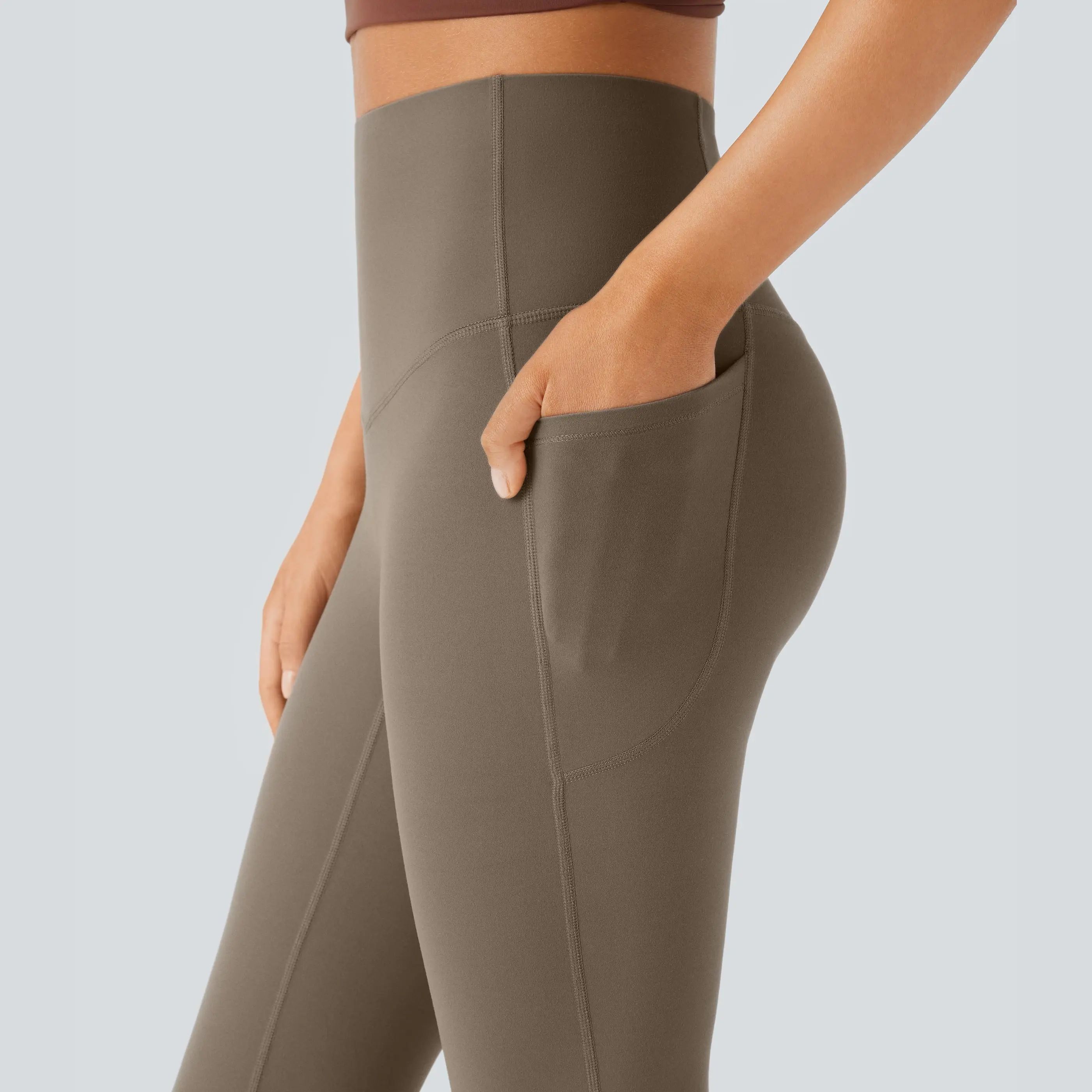 UltraSculpt High Waisted Tummy Control Pocket Shaping Yoga Bootcut Leggings