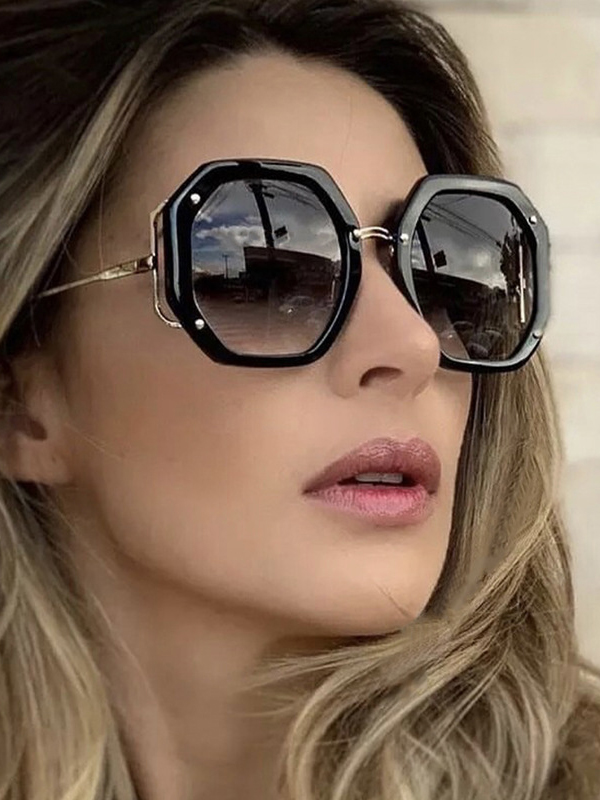 Geometric Sun-Protection Sunglasses Accessories