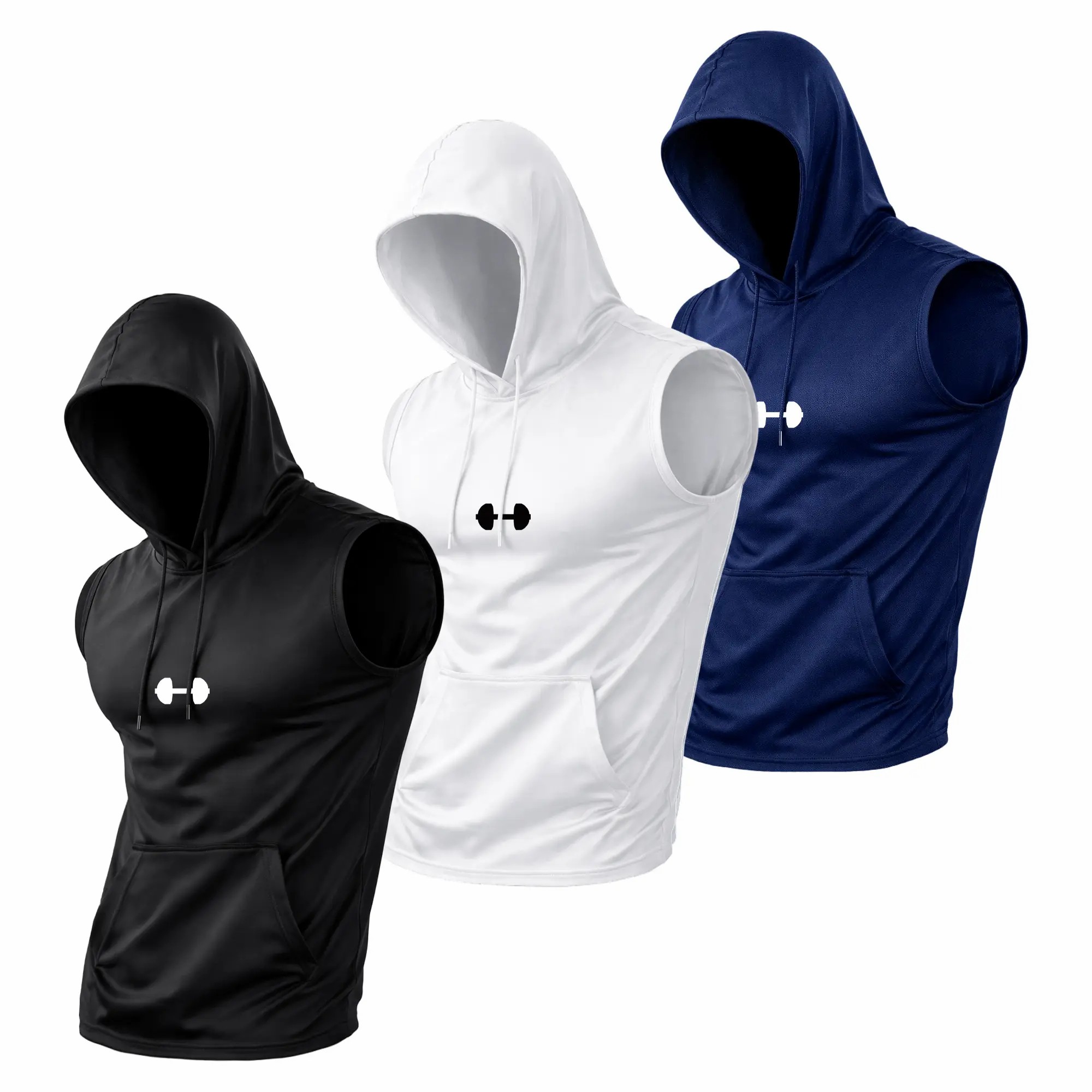 Men’s Quick-Dry Cooling Hooded Sleeveless Tops