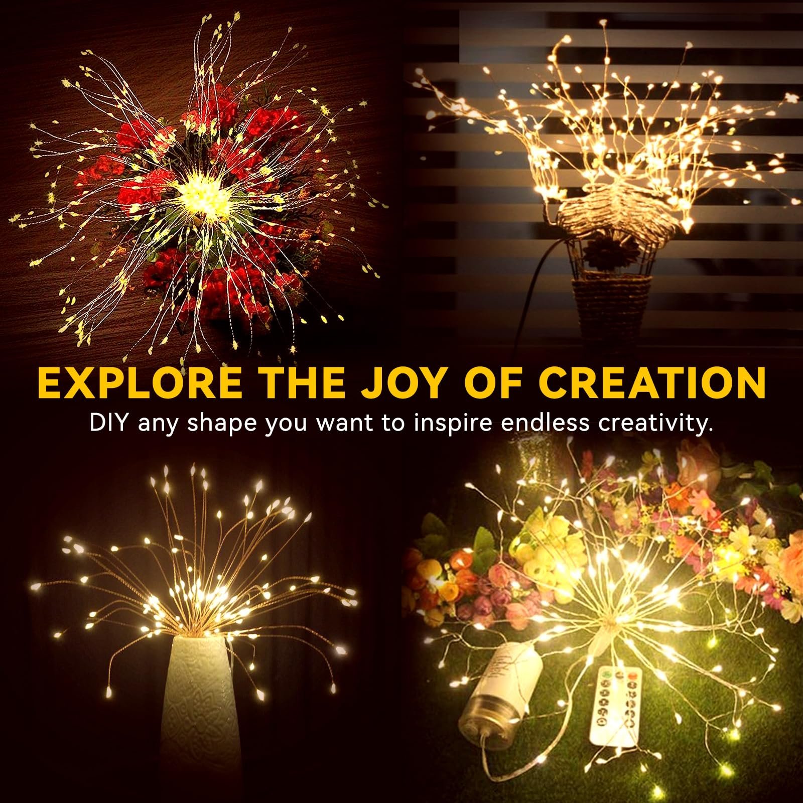 🎄Hanging Starburst Fairy Lights for Christmas