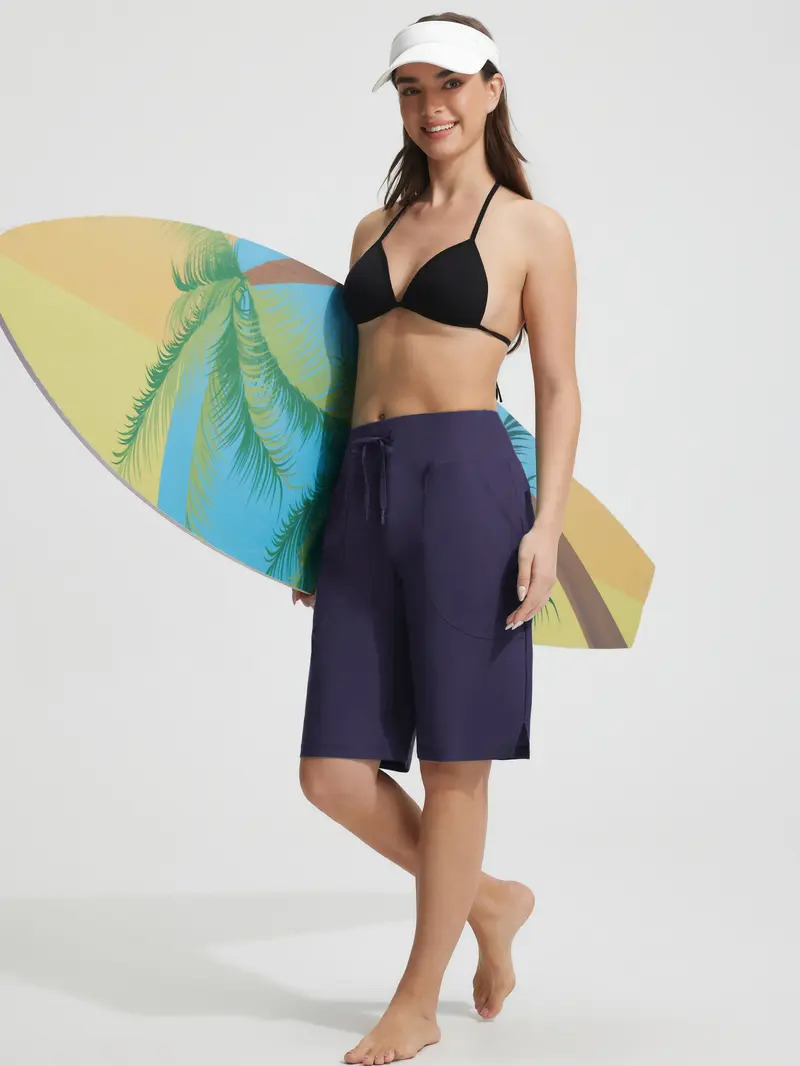 Women's Long Swim Shorts – With Lining and Pockets