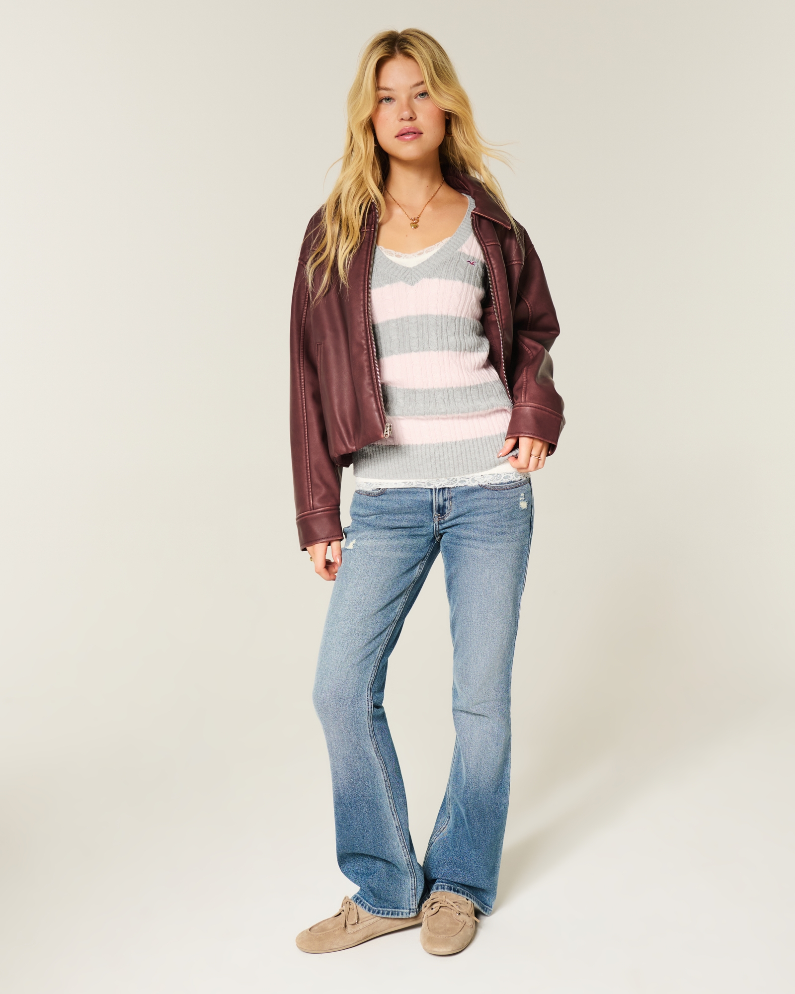 Cable-Knit Icon V-Neck Sweater