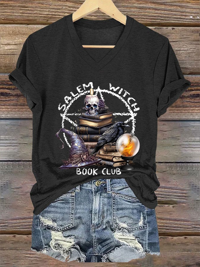 Women's Salem Witch Book Club Print T-Shirt