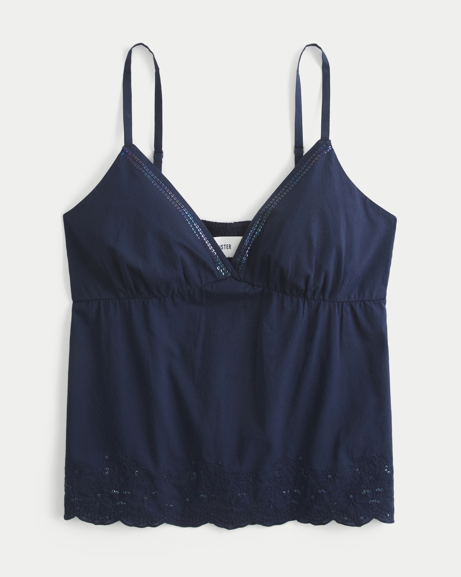 Embroidered Sequin Tank