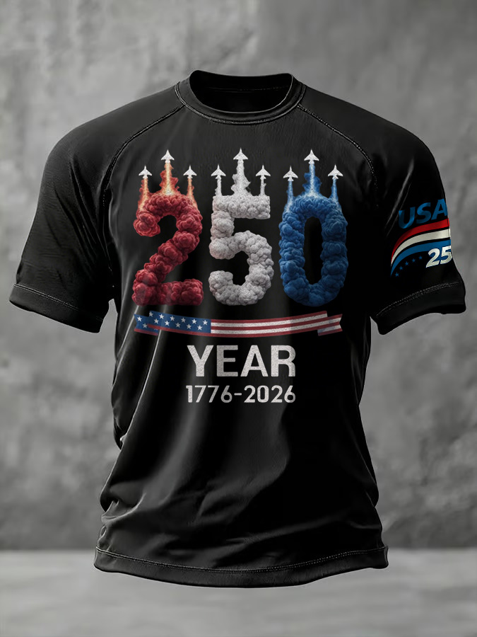 Men'S And Women'S Casual 250Th Anniversary Founding Celebration Raglan T-Shirt
