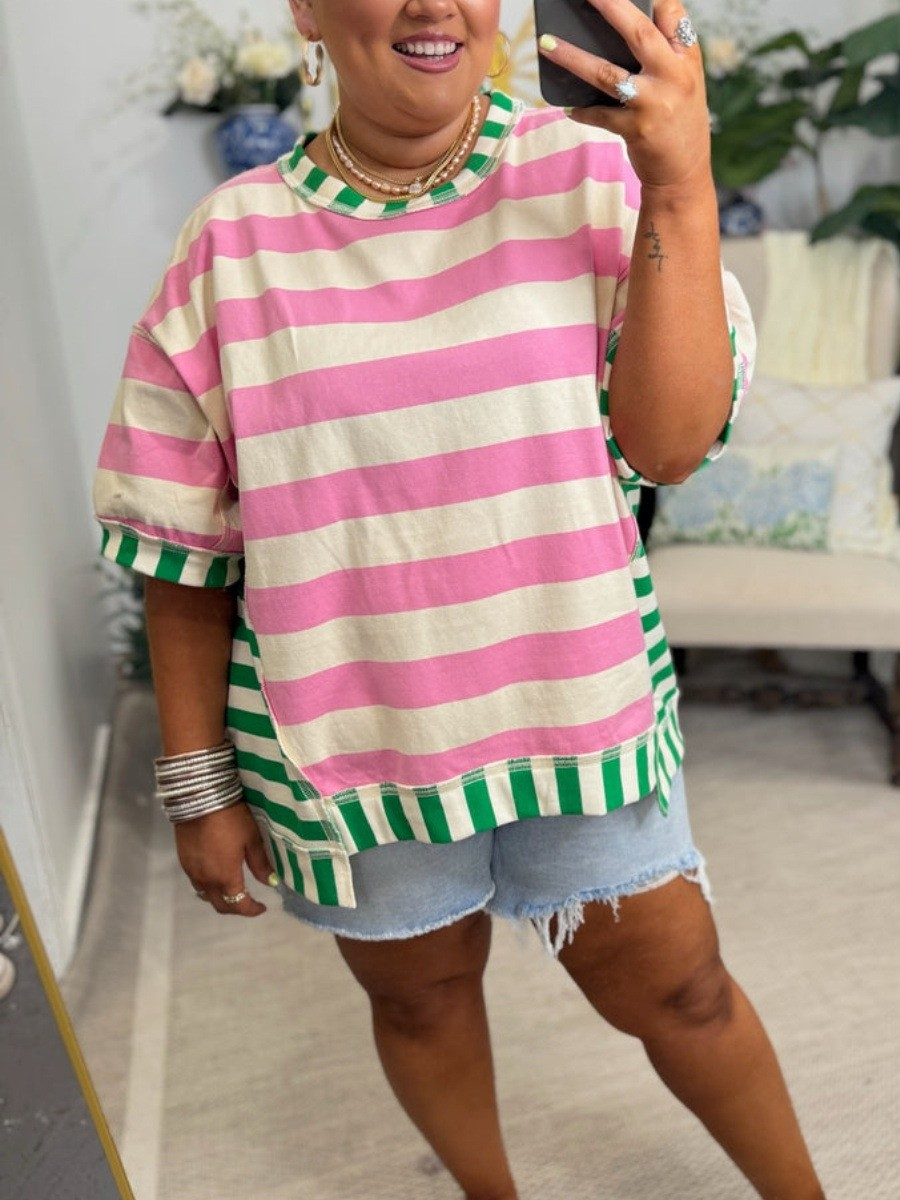 Women's Loose Casual Striped T-Shirt