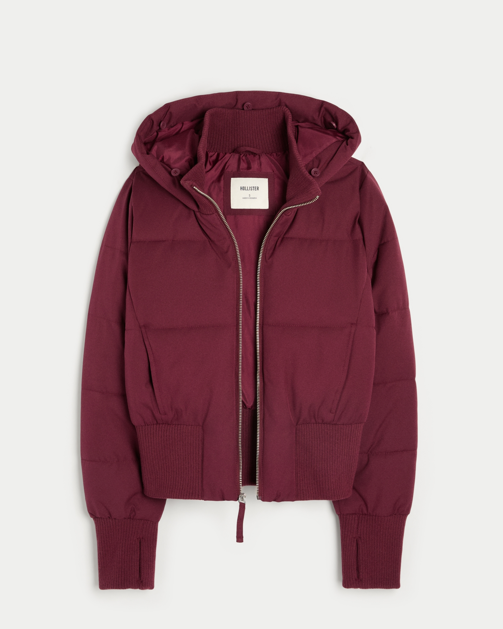 Faux Fur Trim Puffer Bomber Jacket