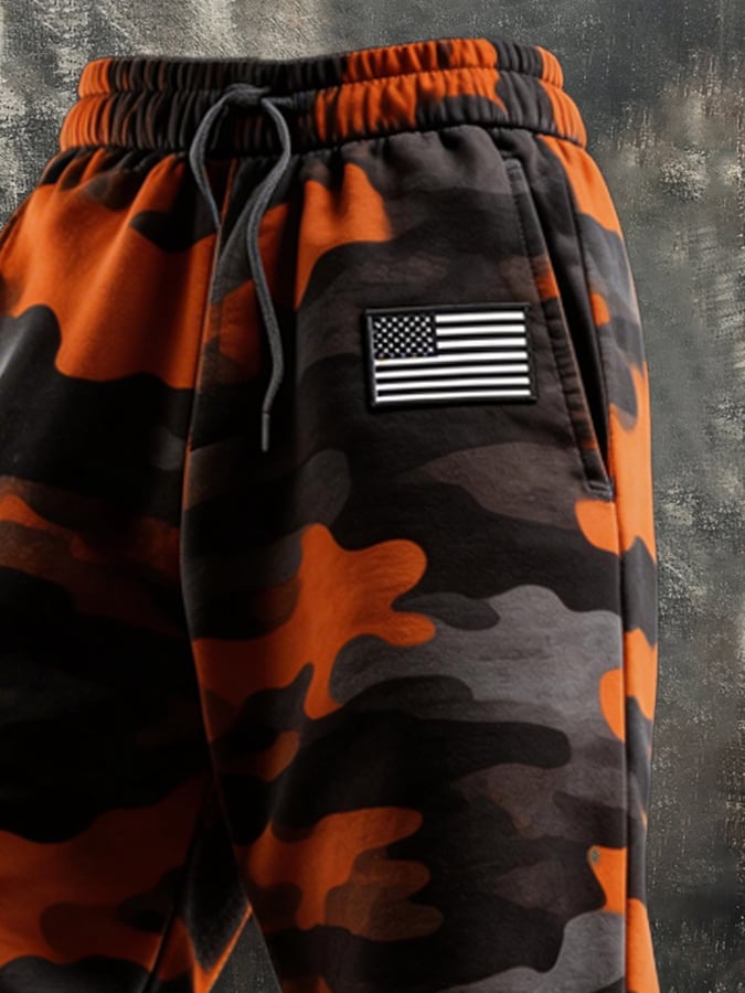 Men's Retro Outdoor Camouflage Patriot Sports Pants