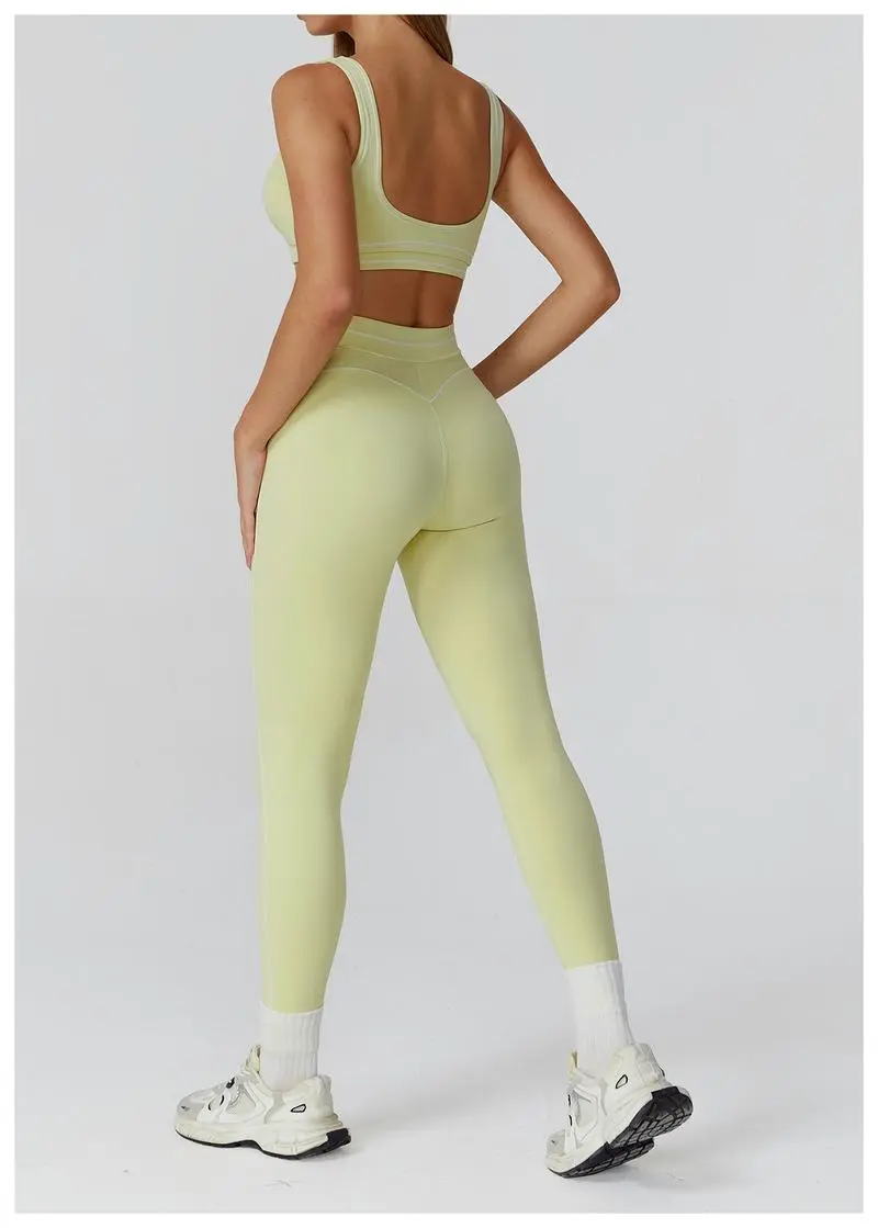 Women’s 2-Piece Sports Set – Color-Block Yoga Outfit
