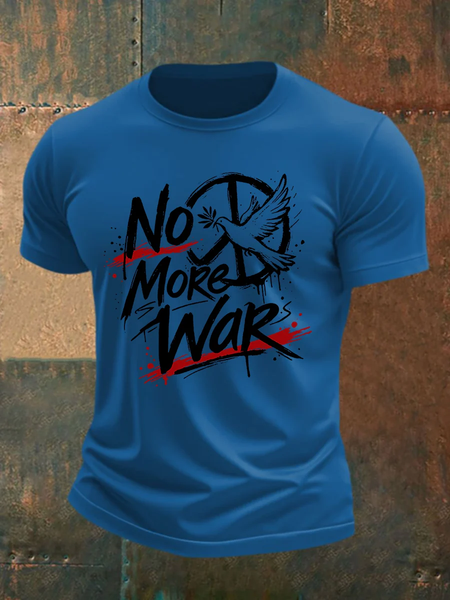Men's No War cotton short-sleeved T-shirt