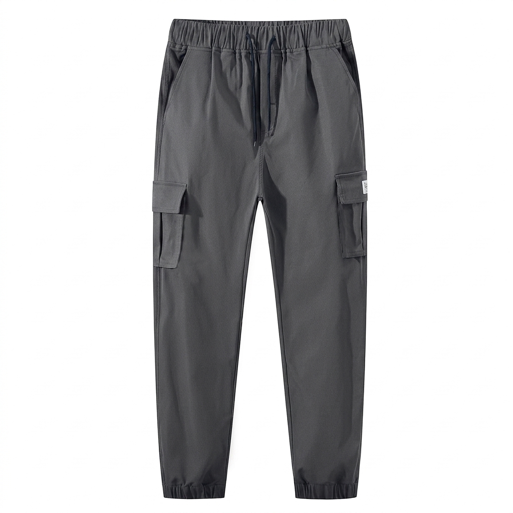 Men's 5-Pack Multi-Pocket Cargo Jogger Pants – Slim Fit, Tapered Leg, Casual Streetwear