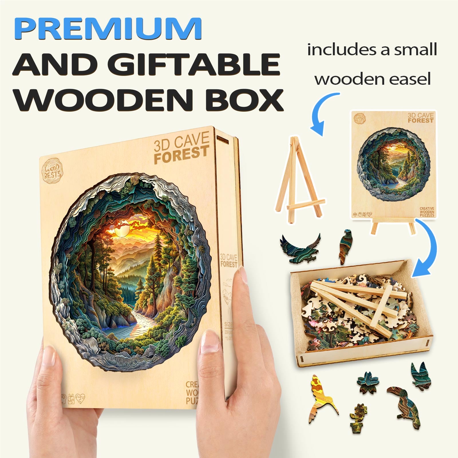 Cave Forest Wooden Jigsaw Puzzle