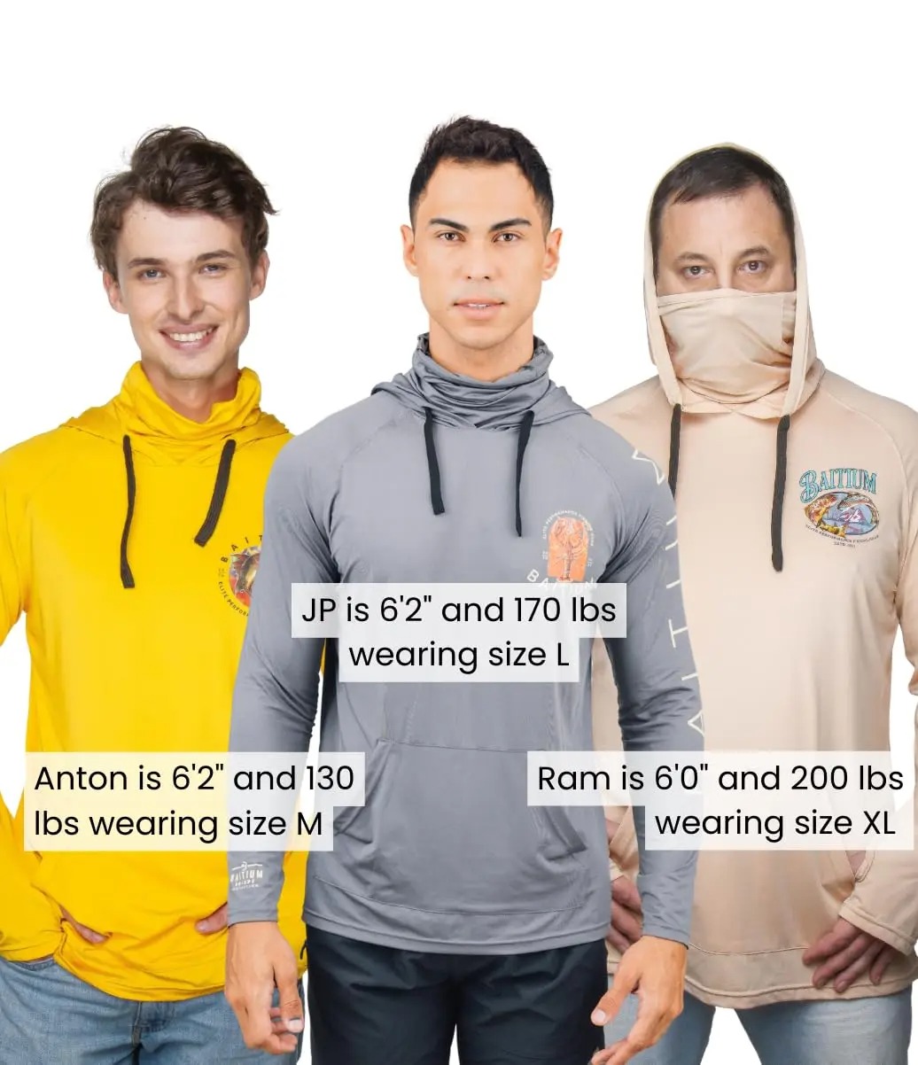 🔥Men's UPF 50 Hooded Long Sleeve Outdoor Shirt with Gaiter Lightweight Moisture Wicking Fishing & Construction Work Wear