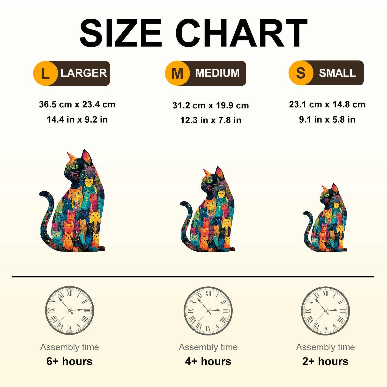 Feline Mosaic Wooden Jigsaw Puzzle