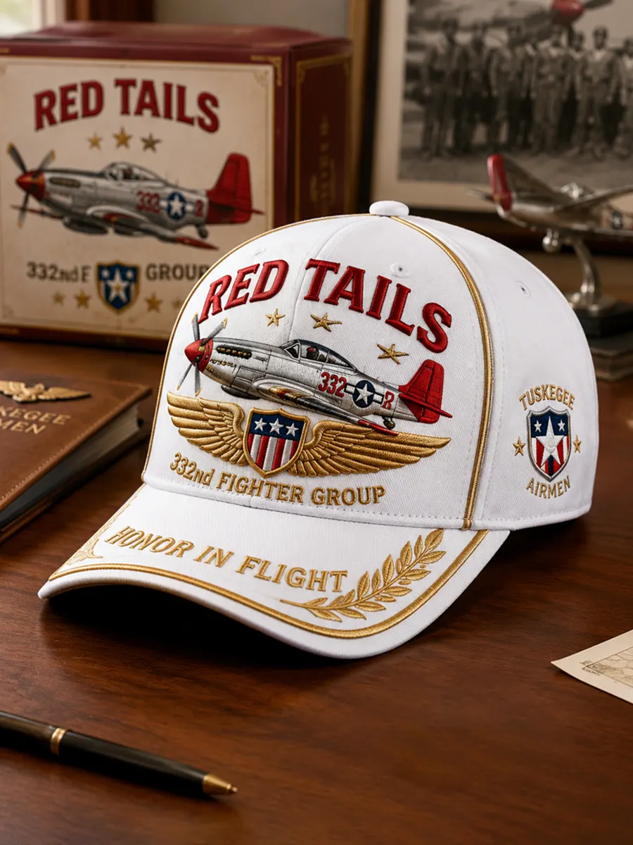 Tuskegee Airmen Red Tails Print Baseball Cap
