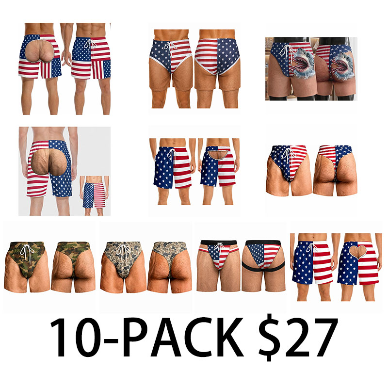 Men's Patriotic Swim Trunks – American Flag 