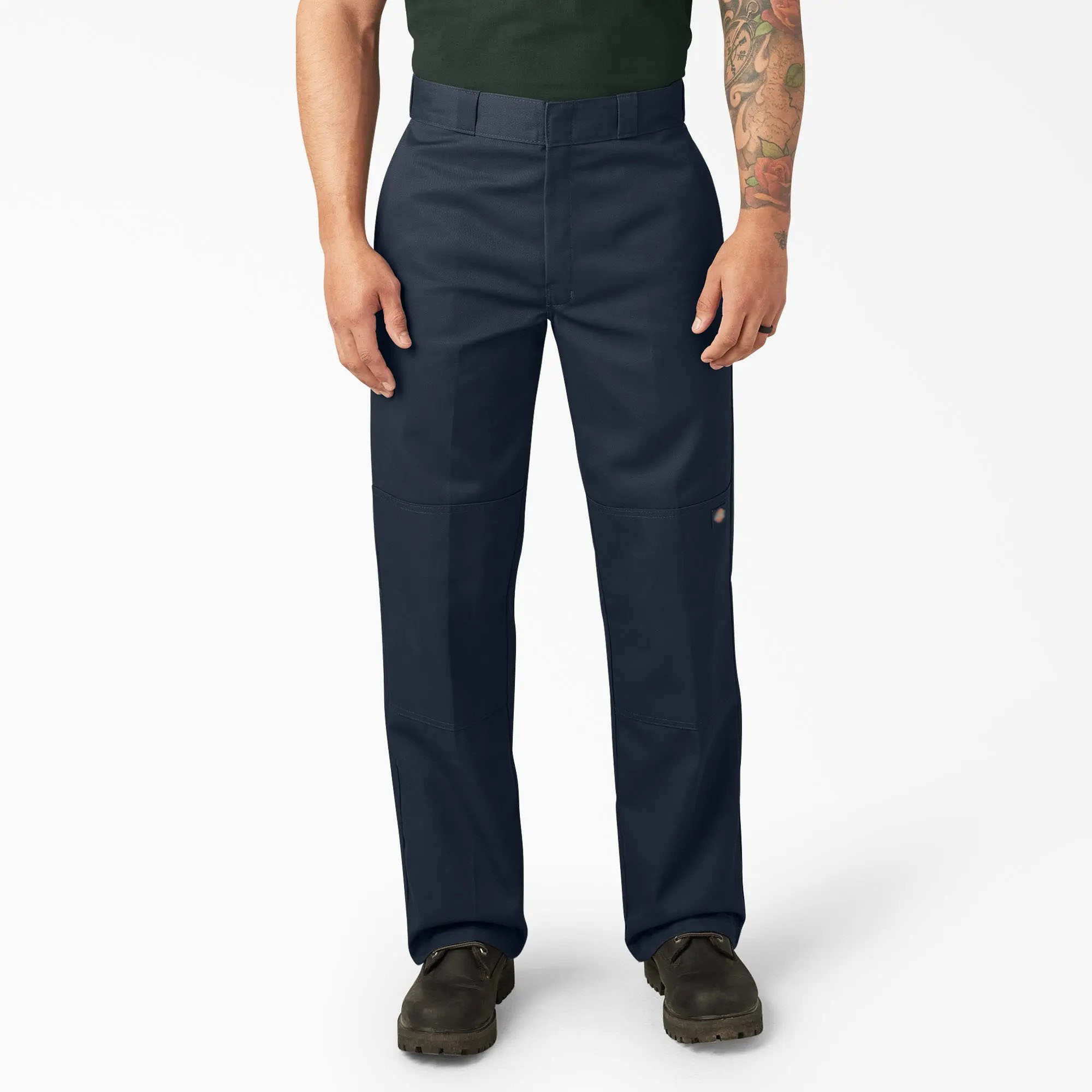 Men's Loose Fit Double Knee Work Pants – Durable Straight Leg Utility Trousers