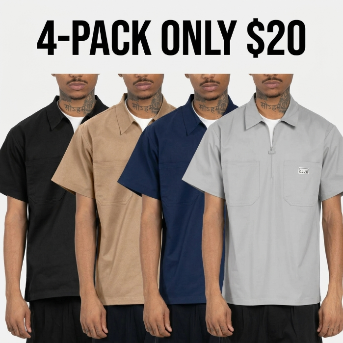 Pro Club Men’s Heavyweight Half-Zip Work Shirt