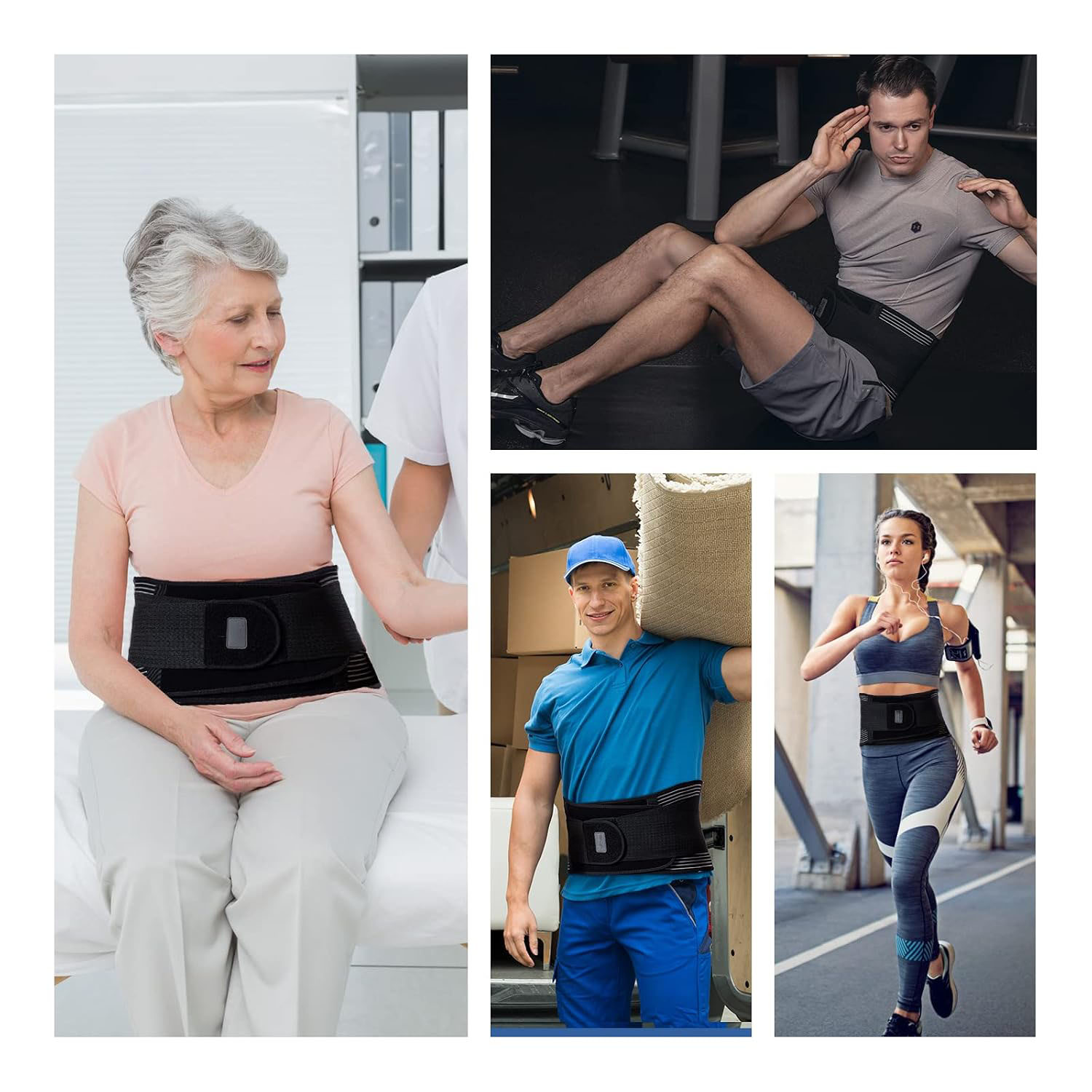 Back Brace for Men Lower Back，Back Support Belt For Women，Breathable Lower Back Support Belt Pain Relief With 6 Stays for Heavy Lifting Herniated Disc, Sciatica, Scoliosis Size L