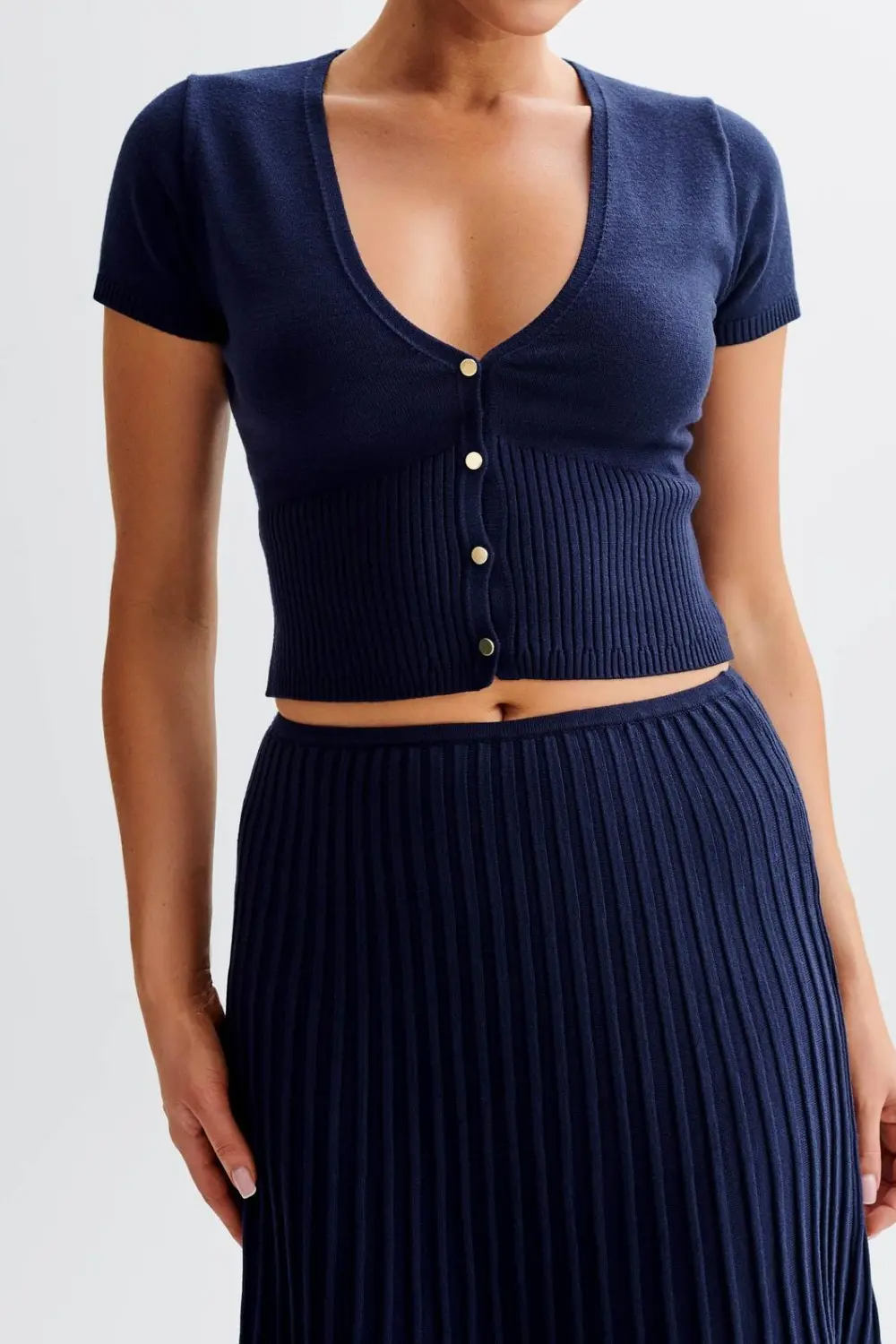 Button Up Knit Top