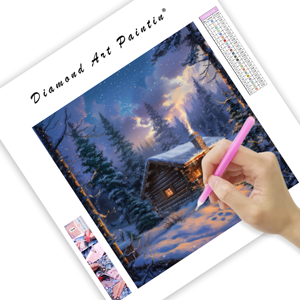 Cozy Cabin in the Woods - Diamond Painting