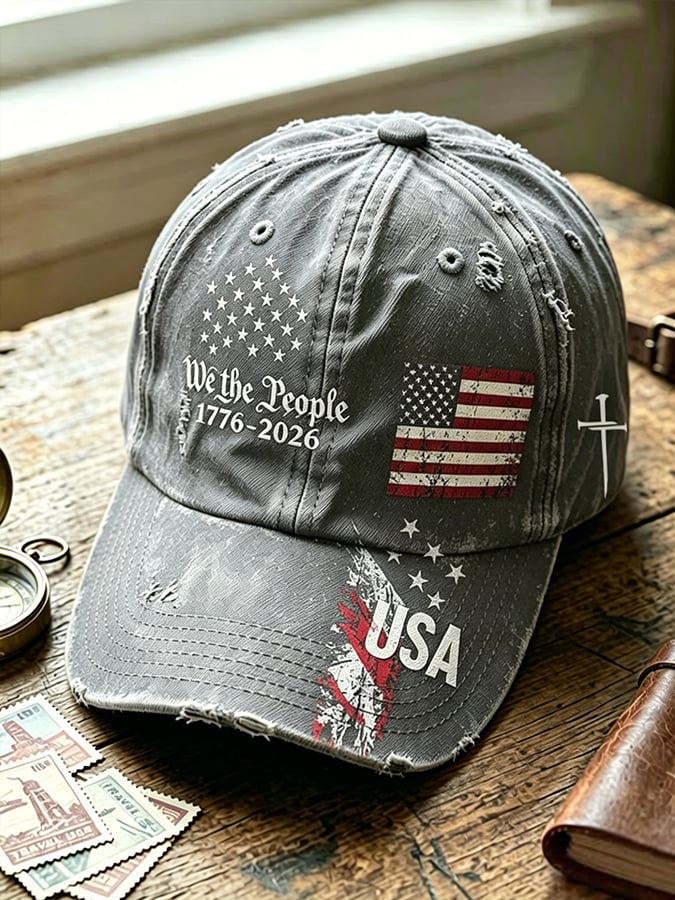 Unisex Independence Day We The People 1776-2026  Print Casual Hat