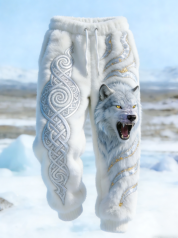 Men's Sakaluwa Roar Ethnic Patterns Print Casual Flannel Pants