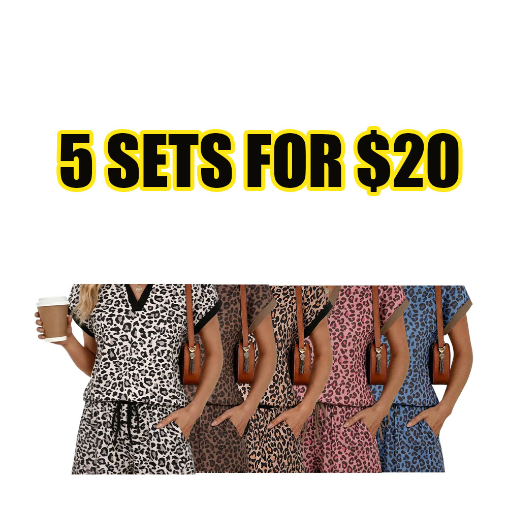 Effortless Summer V-Neck 2-Piece Lounge Set