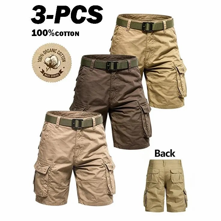 Men's 6-Pack Tactical Cargo Shorts – Multi-Pocket, Wear-Resistant, Breathable Outdoor Hiking Shorts
