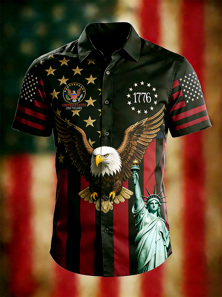 Men'S Independence Day 250Th Anniversary Holiday Hawaiian Shirt