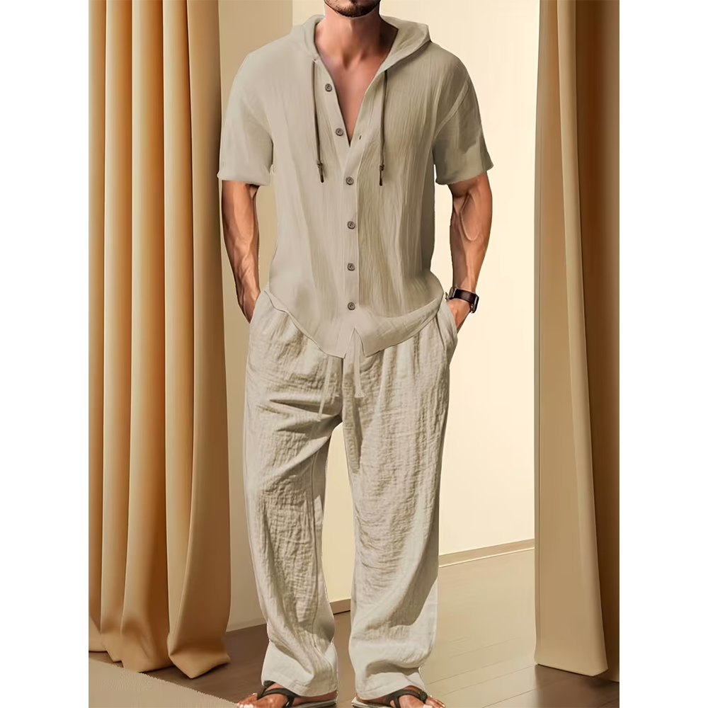 Men’s lightweight two-piece set with a hood