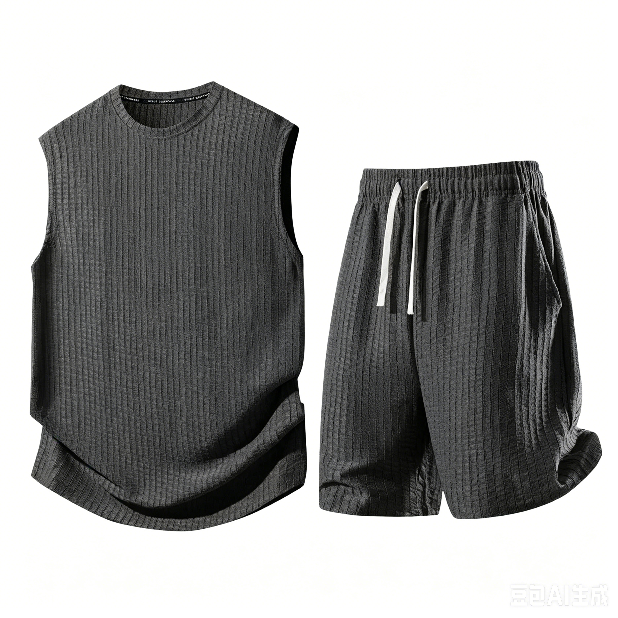 🔥6-Pack Men's Waffle Knit Tank & Shorts Set – Only $24