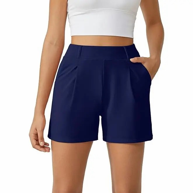 Women's High Waisted Casual Summer Shorts – Wide Leg Athletic Shorts with Pockets