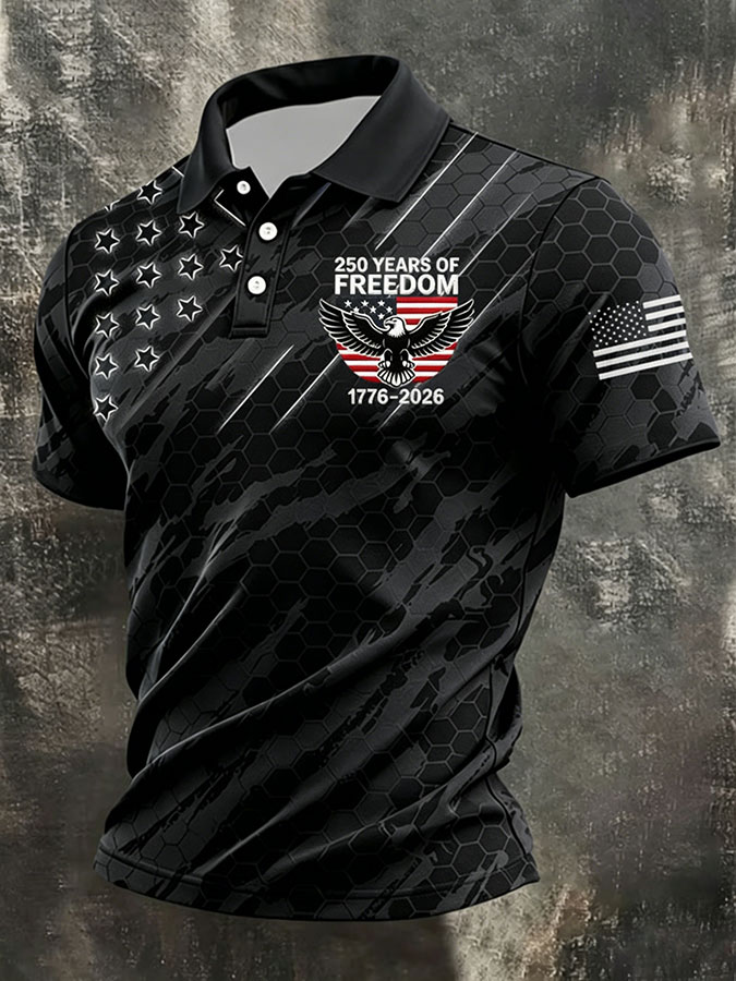 Men'S Flag Printed Casual Top