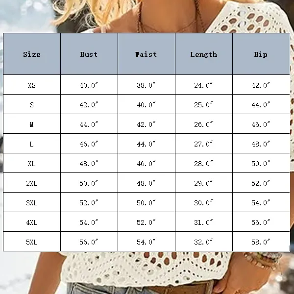 🔥Clearance sale, limited stock 🔥Women's Bohemian-Style Crocheted V-Neck Top