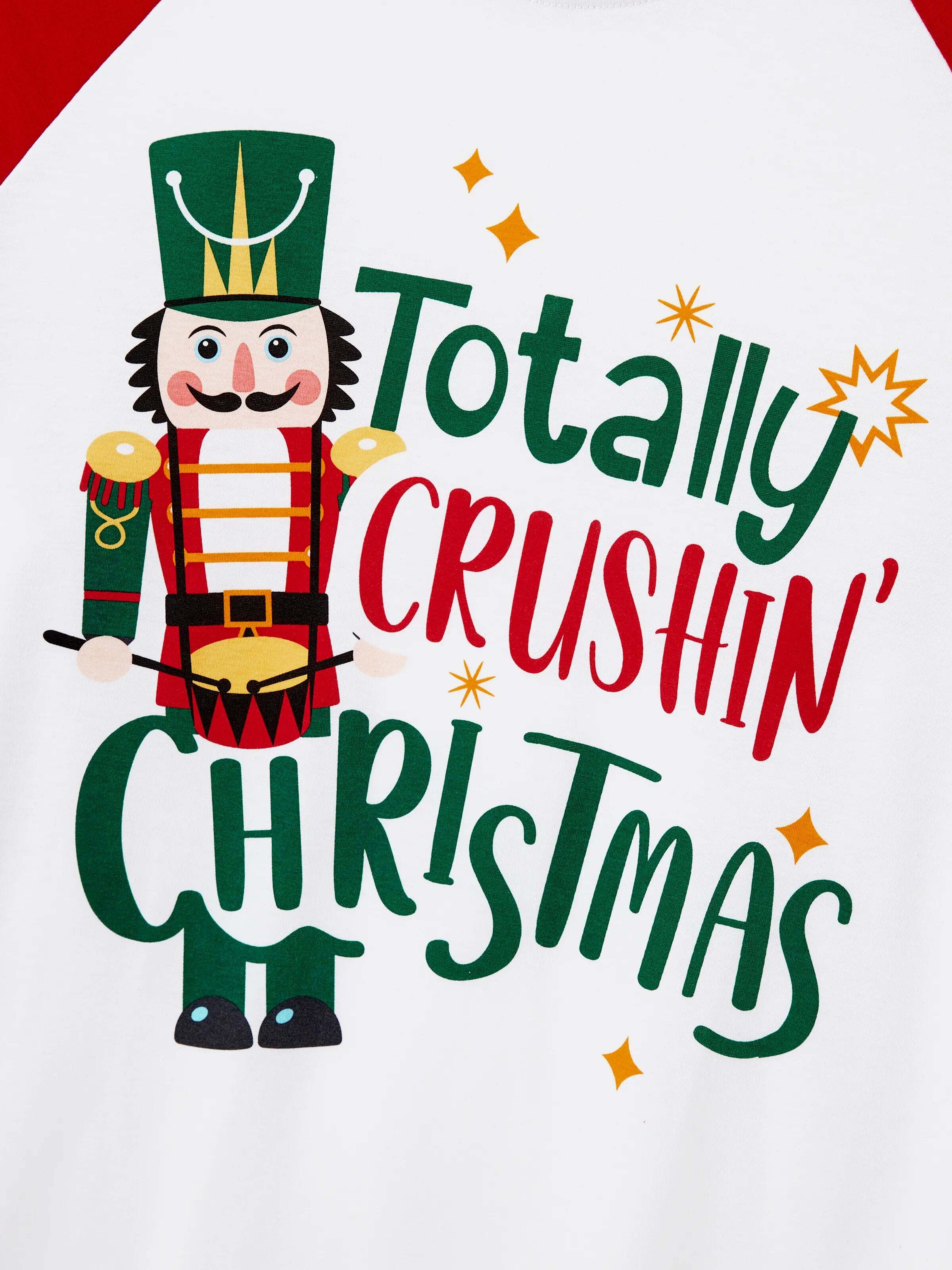 Christmas Matching Family Pajamas Set Nutcracker Print PJS with Christmas Socks Red