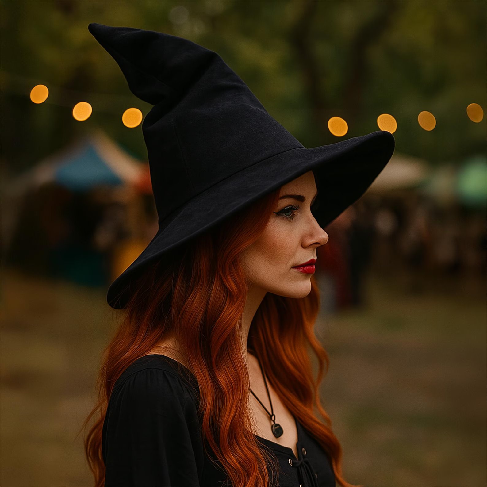 Halloween Elegant Gothic Witch Hat