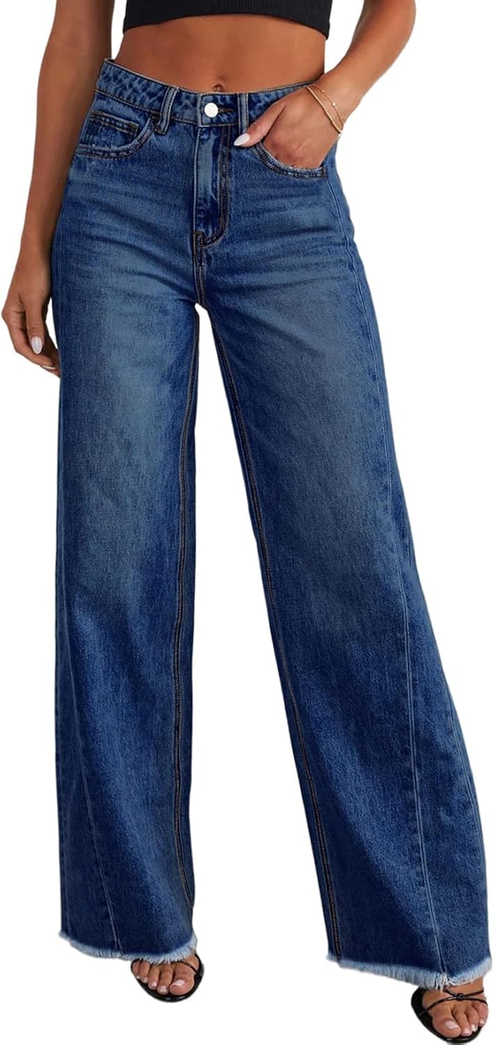 ⚡Women's High-Waisted Stretch Wide-Leg Jeans 🔥
