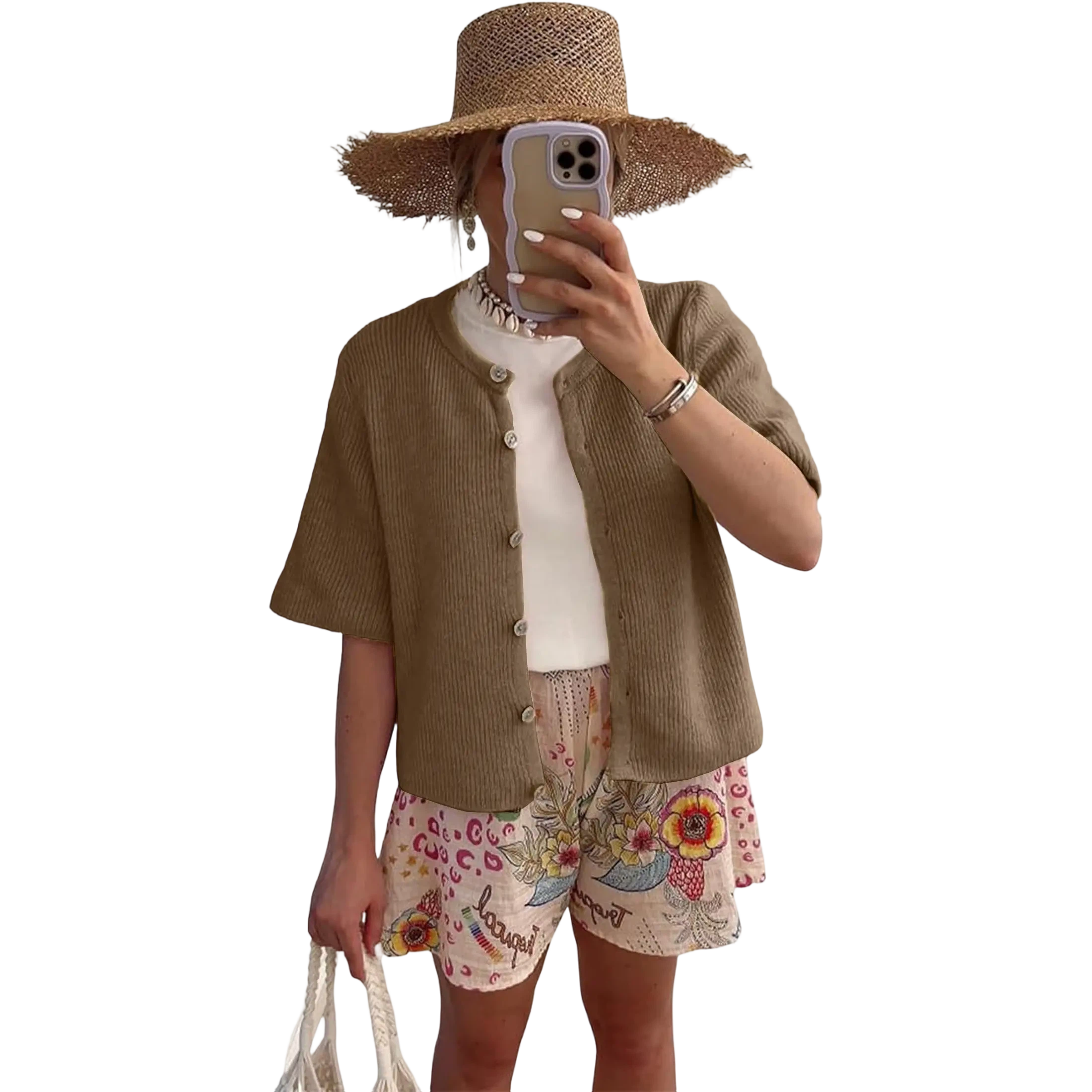 Summer Breeze Women's Short Sleeve Cardigan (XS–5XL)