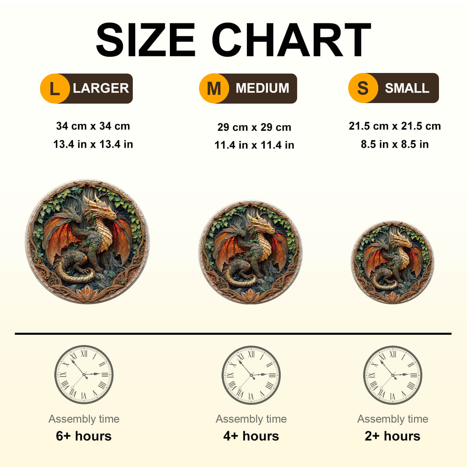 Elements Wood Dragon Wooden Jigsaw Puzzle