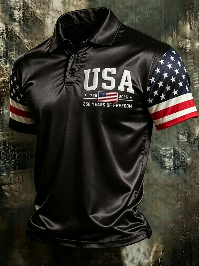 Men's 250th Anniversary Short-Sleeve Printed Polo Shirt