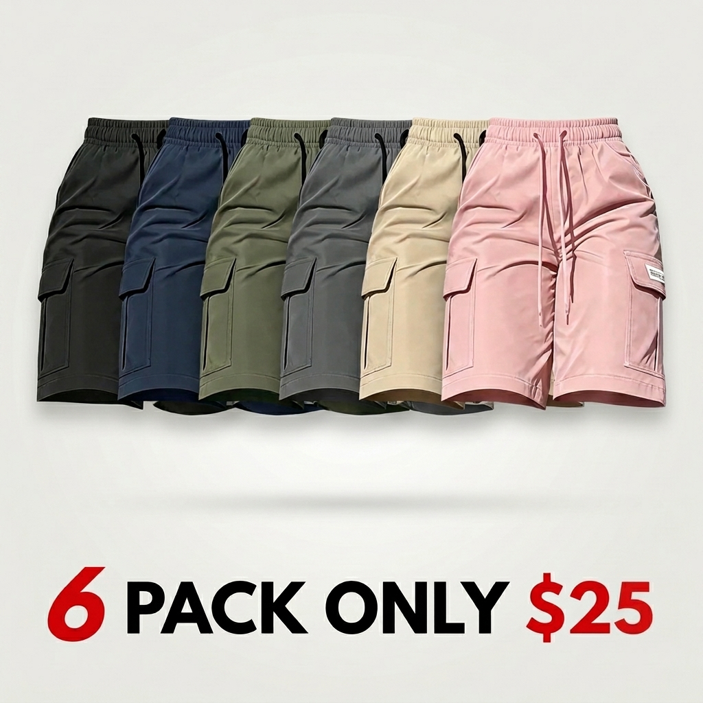 Women’s Cargo Shorts For Summer With Elastic Waistband