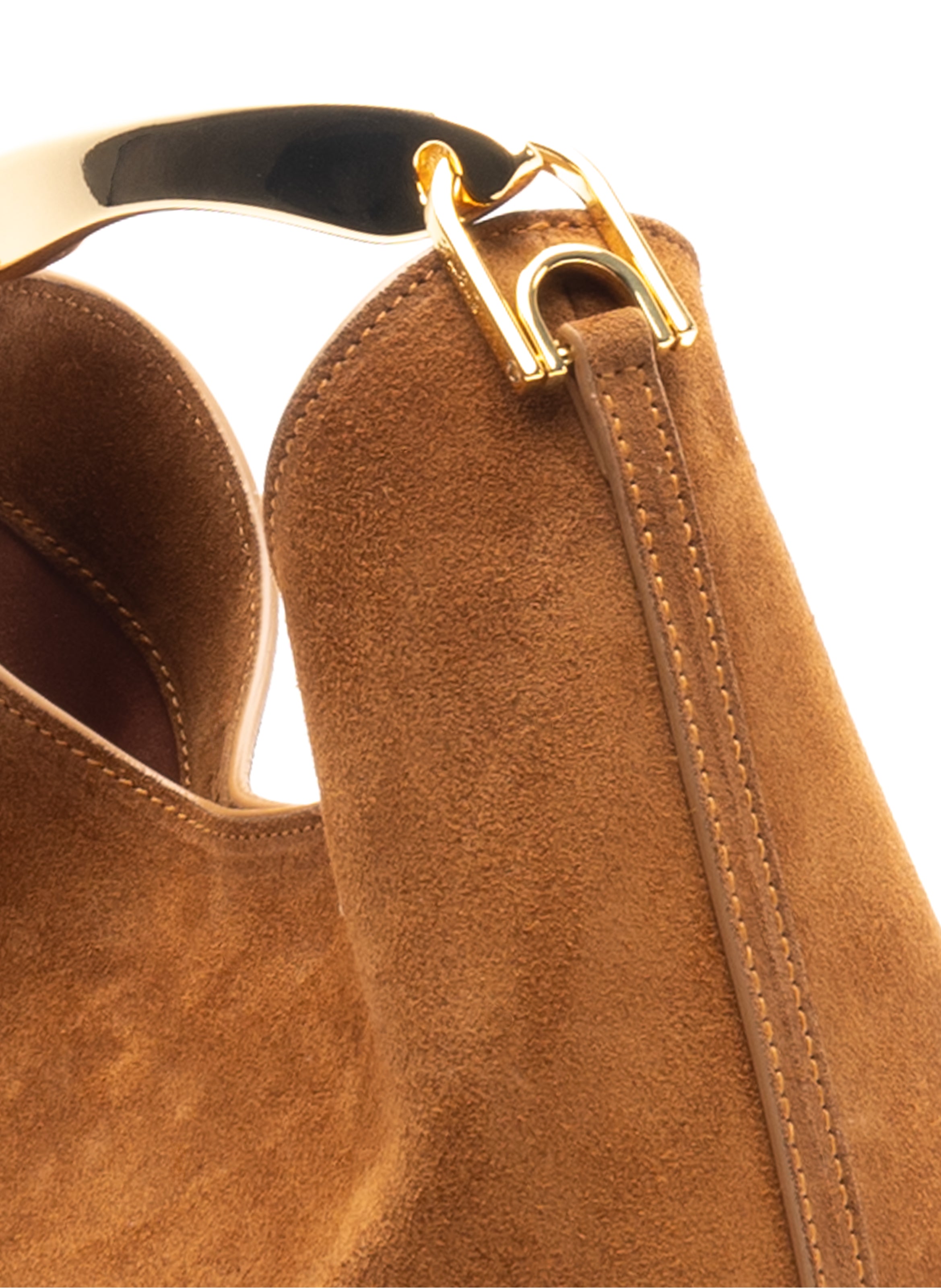 Small Boomerang Suede Cognac Clearance Sale 85%OFF