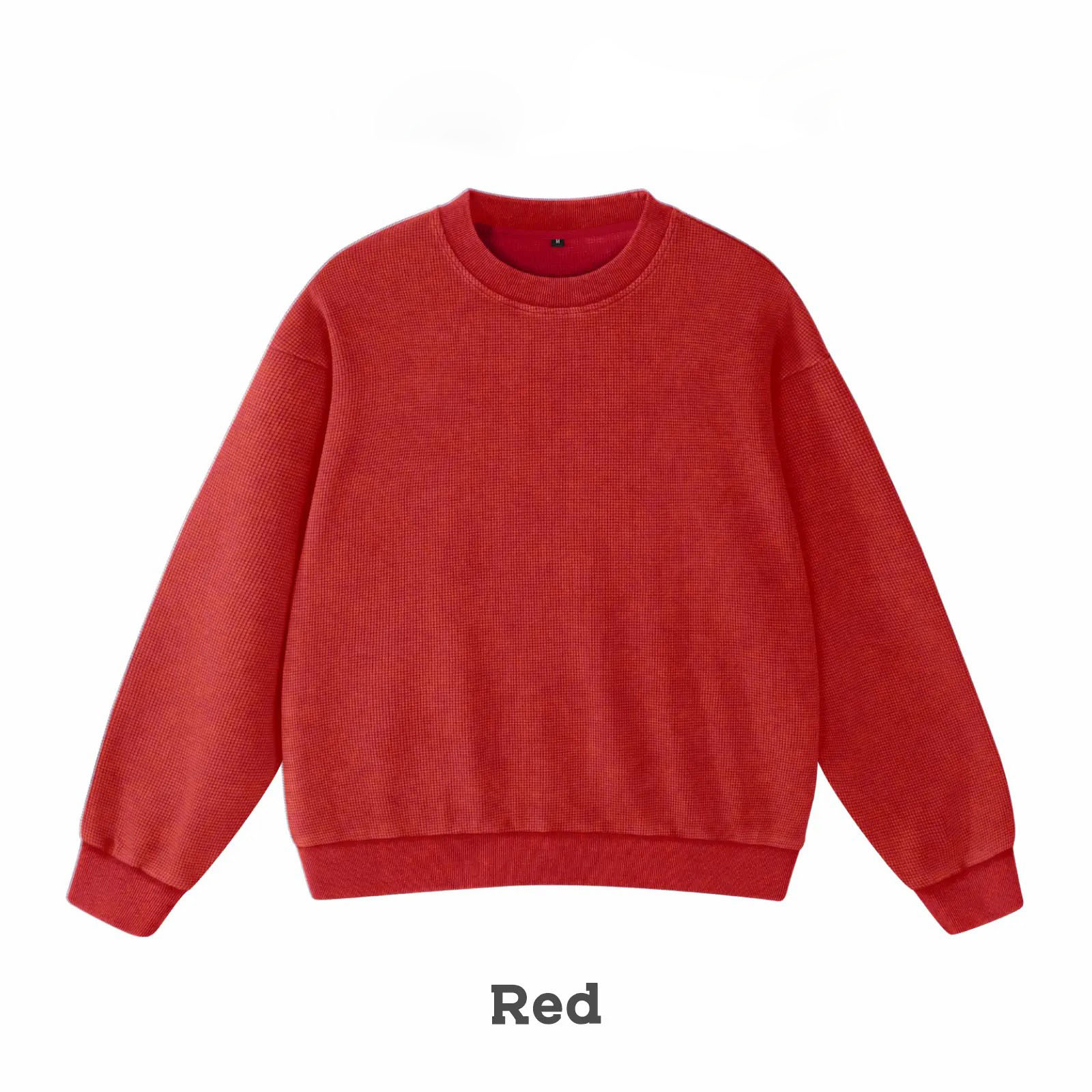 Unisex Acid Wash Oversized Sweatshirt – Loose Fit Cotton Vintage Crew Neck Pullover