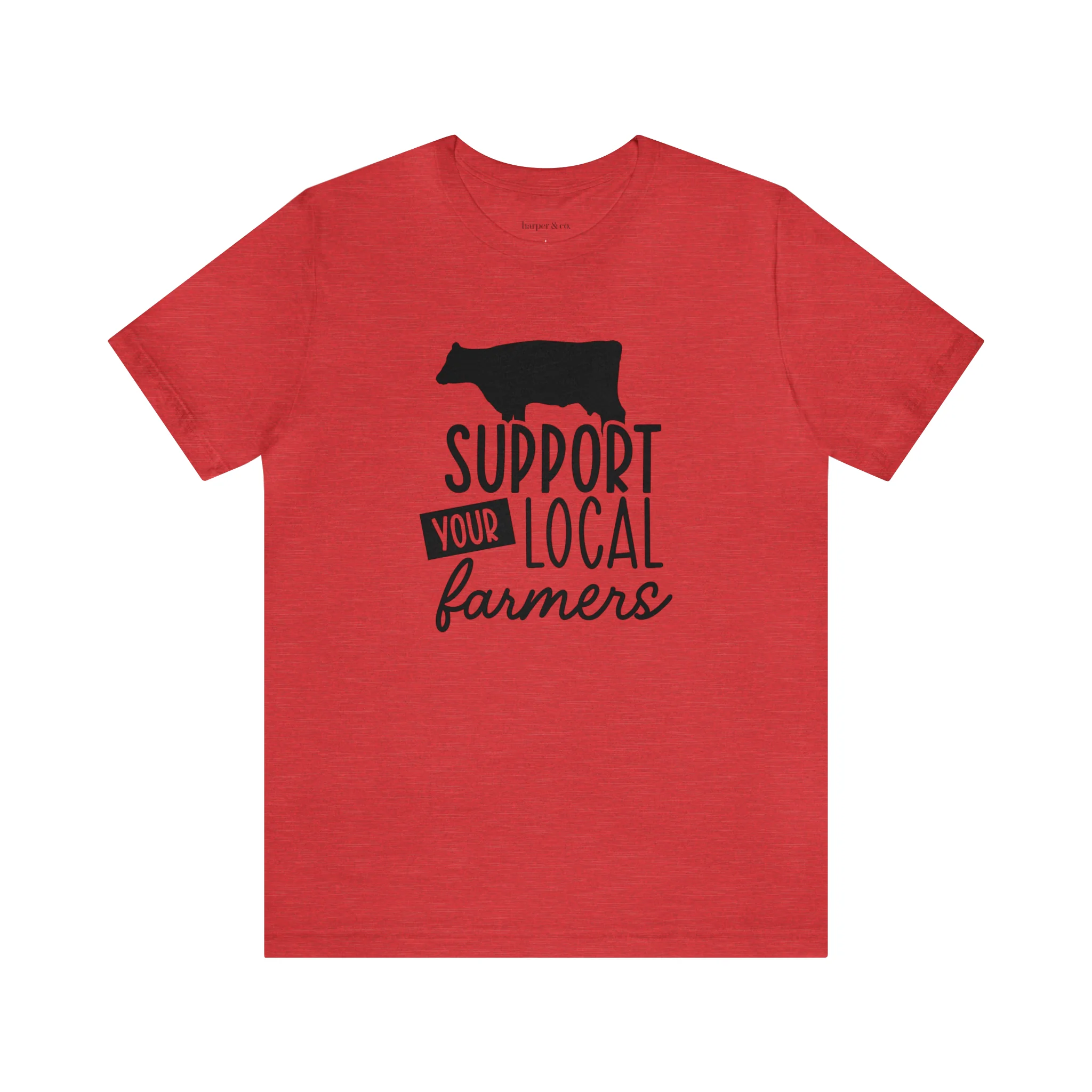 Support Farmers Cattle Unisex Jersey Short Sleeve Tee