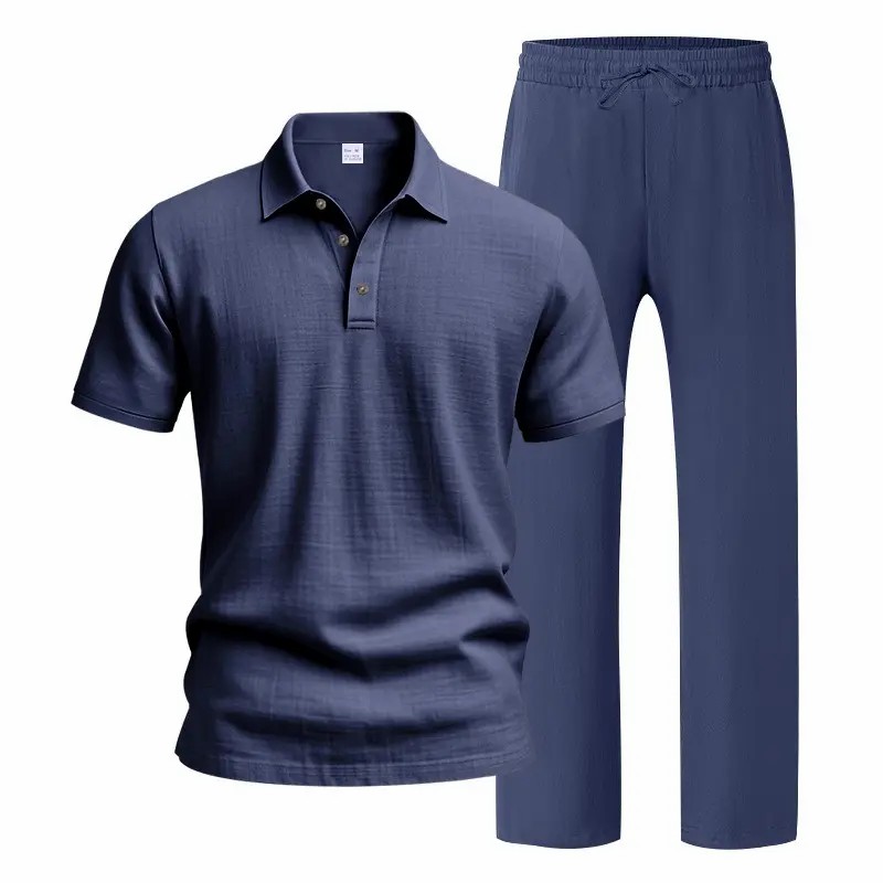 ⏰ Sale Ends Tonight-🔥Men’s Linen Beach Two Piece Set,- Relaxed Fit Drawstring Loungewear for Vacation Travel Resort Daily Wear Comfortable Stylish