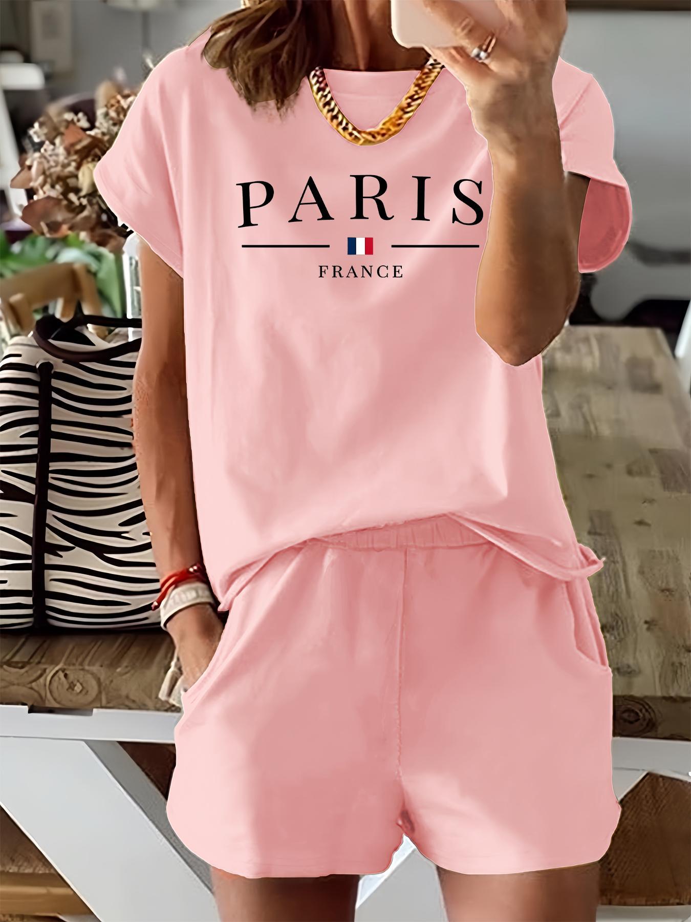 🔥Women’s Summer Graphic Tee & Shorts Lounge Set